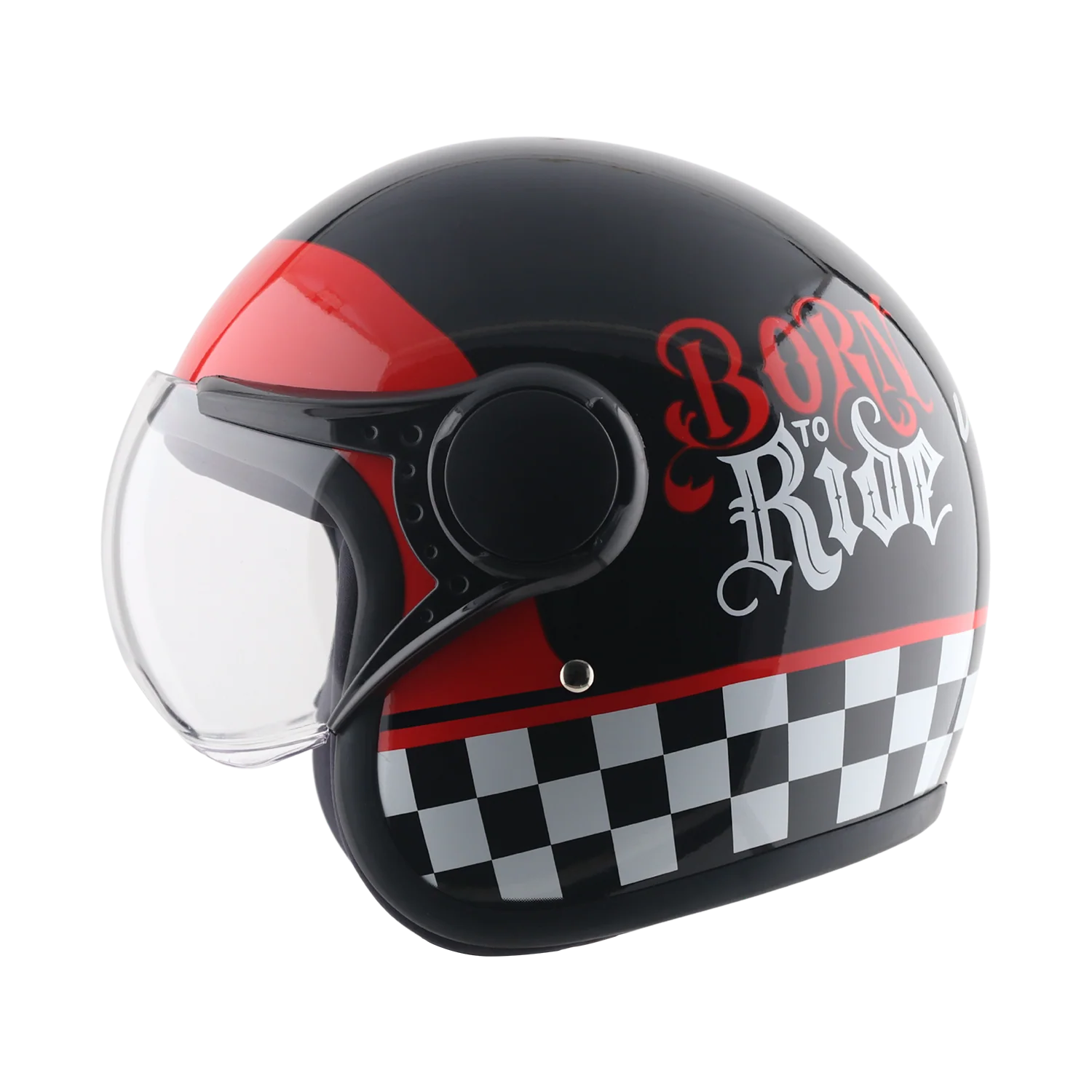 Vega Jet-Born To Ride W/Visor Helmet