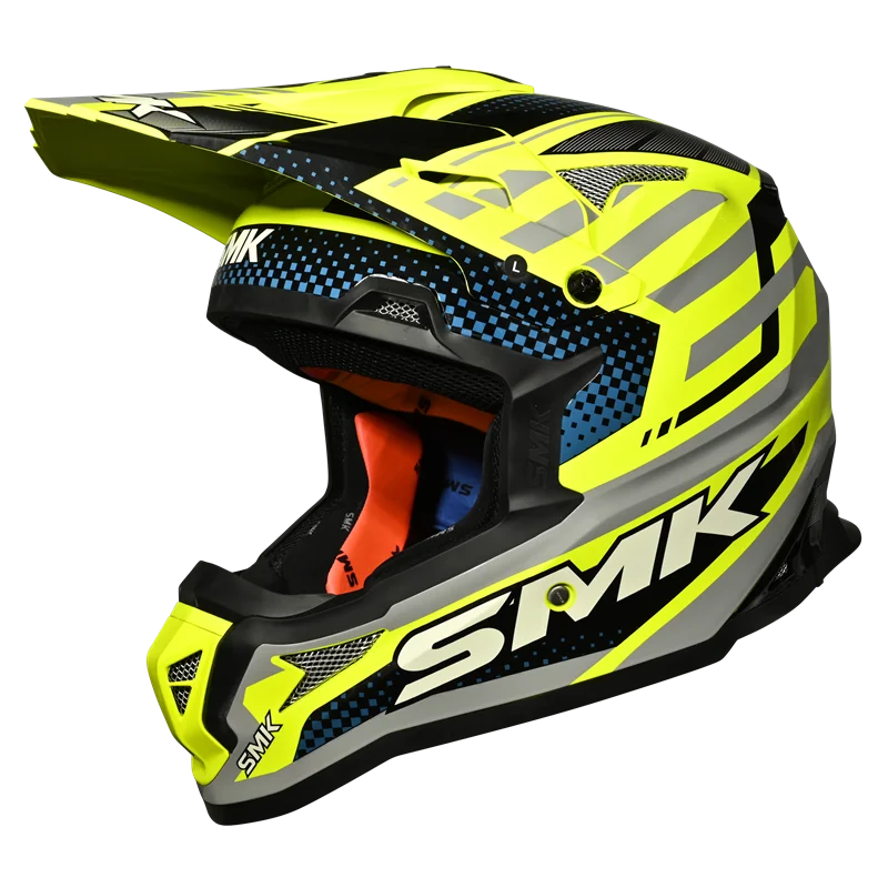 SMK Allterra Bulldozer Helmet - GL 462 Yellow Grey Black