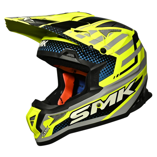 SMK Allterra Bulldozer Helmet - GL 462 Yellow Grey Black