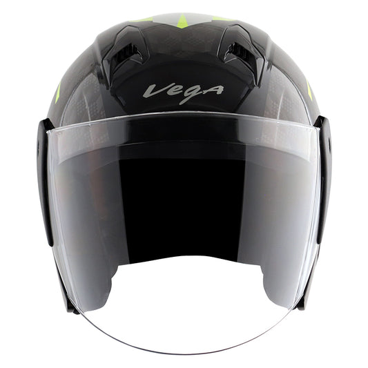 Vega Lark Twist Helmet - Black Neon Yellow