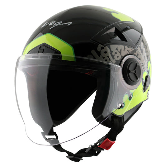 Vega Blaze DX BZ2 Helmet - Black Neon Yellow