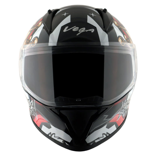 Vega Bolt Crown Men Helmet - Black Red