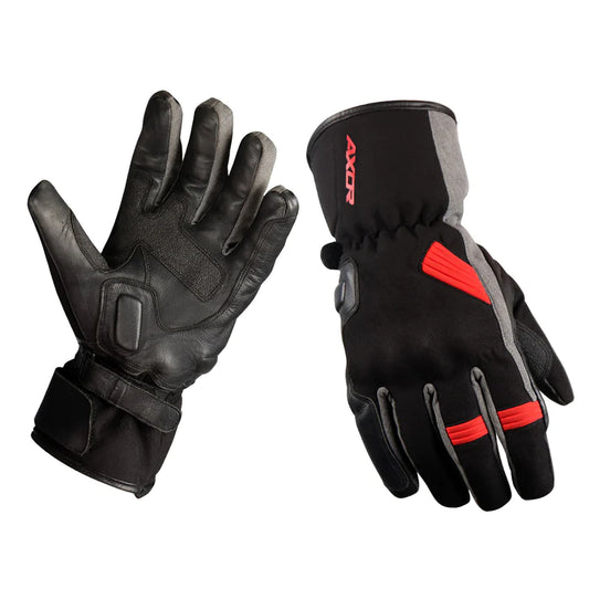 AXOR SELA WATERPROOF RIDING GLOVES - BLACK GREY