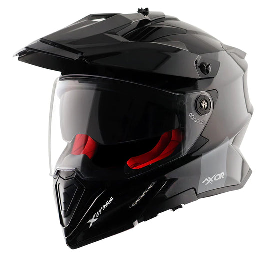 AXOR X-CROSS DUAL VISOR HELMET - BLACK
