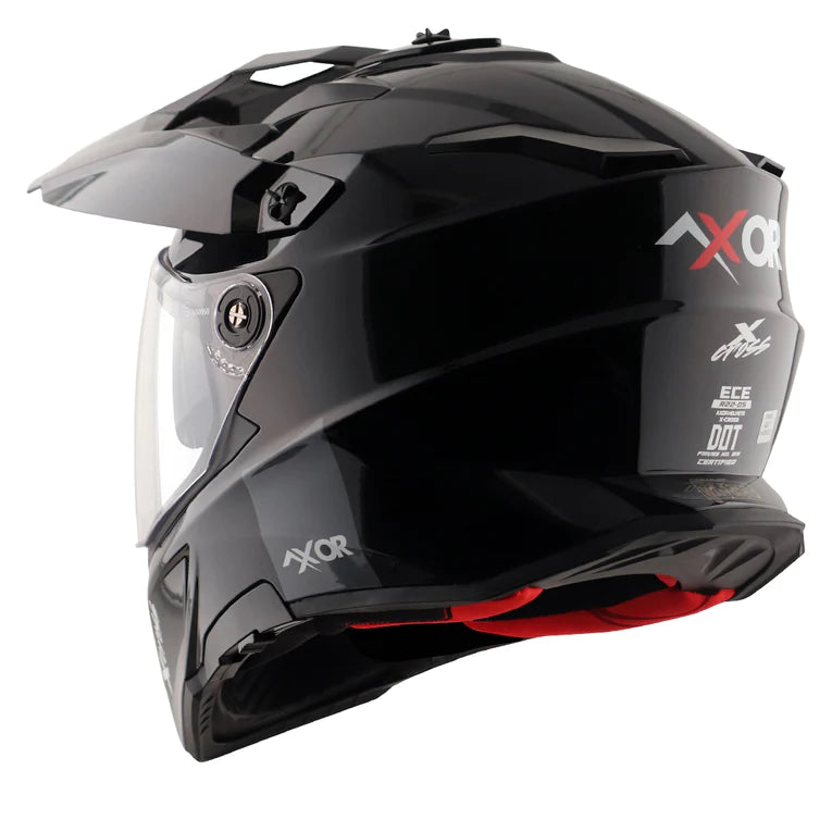 AXOR X-CROSS DUAL VISOR HELMET - BLACK