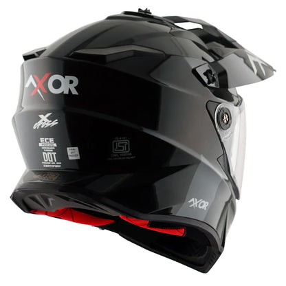 AXOR X-CROSS DUAL VISOR HELMET - BLACK