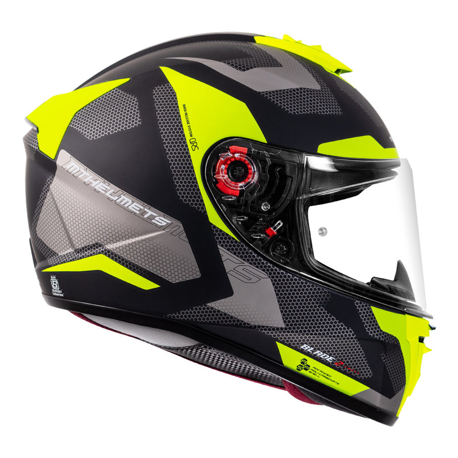 MT BLADE 2SV FINISHLINE HELMET - Matt Fluorescent Yellow