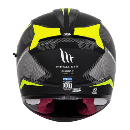 MT BLADE 2SV FINISHLINE HELMET - Matt Fluorescent Yellow