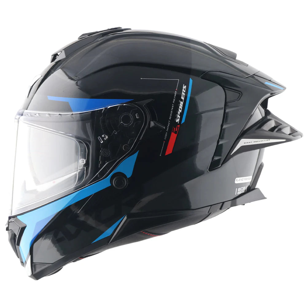 AXOR Brutale Krytic Dual Spoiler Helmet - BLACK BLUE