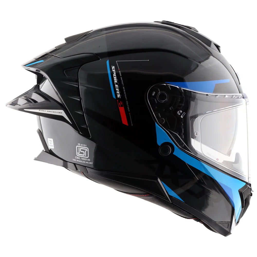 AXOR Brutale Krytic Dual Spoiler Helmet - BLACK BLUE