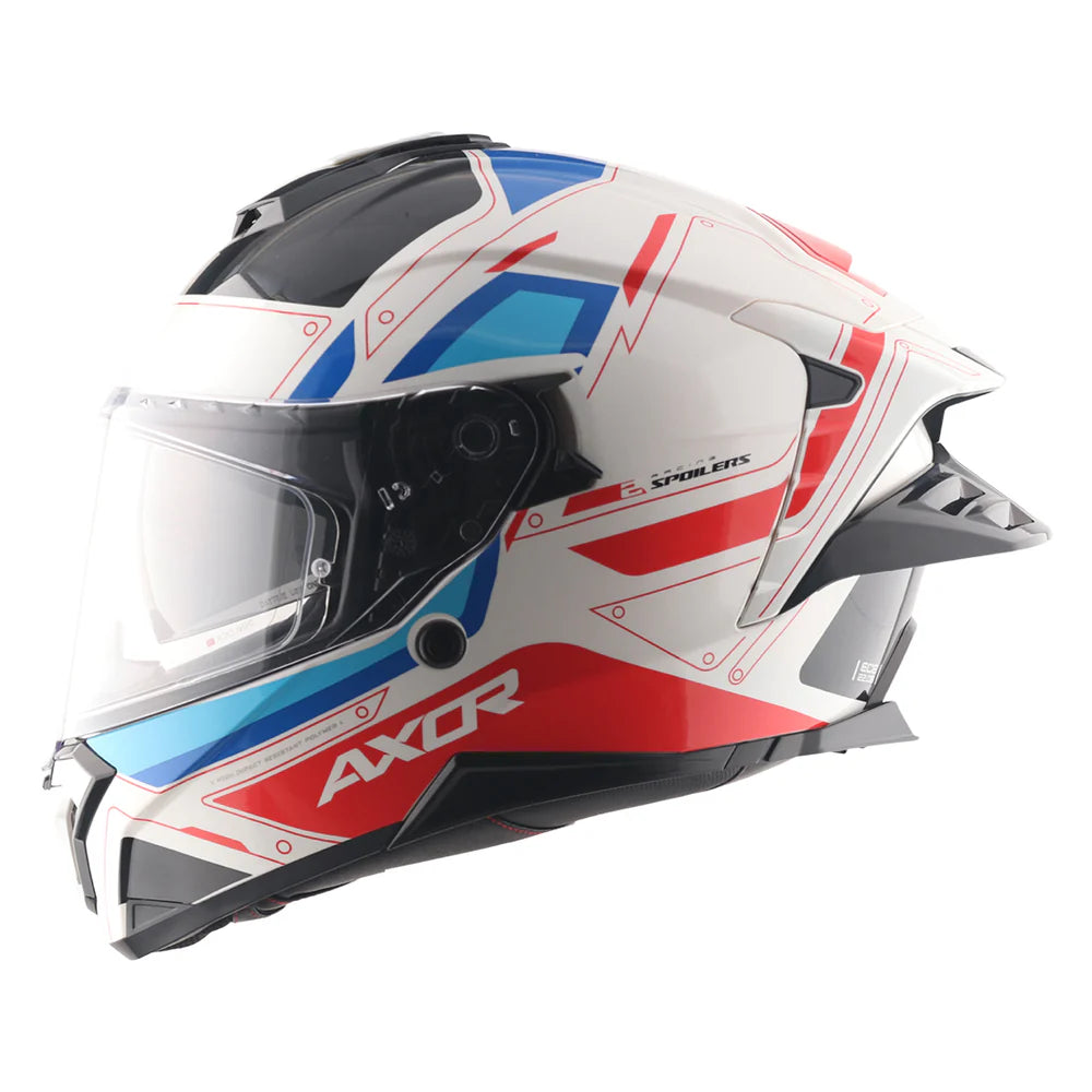 AXOR Brutale Ryden Dual Spoiler Helmet - WHITE RED