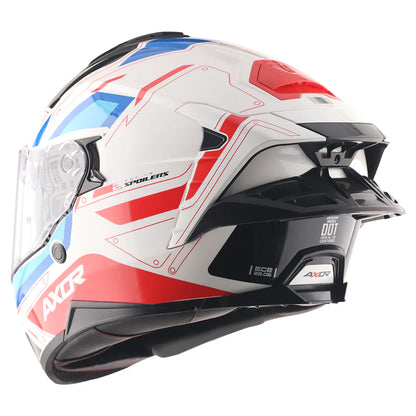 AXOR Brutale Ryden Dual Spoiler Helmet - WHITE RED