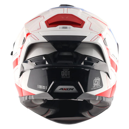 AXOR Brutale Ryden Dual Spoiler Helmet - WHITE RED