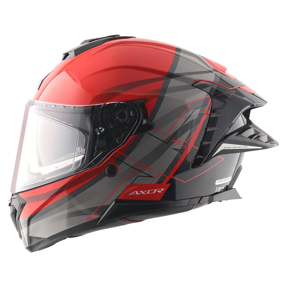 AXOR Brutale Surges Dual Spoiler Helmet - RED GREY