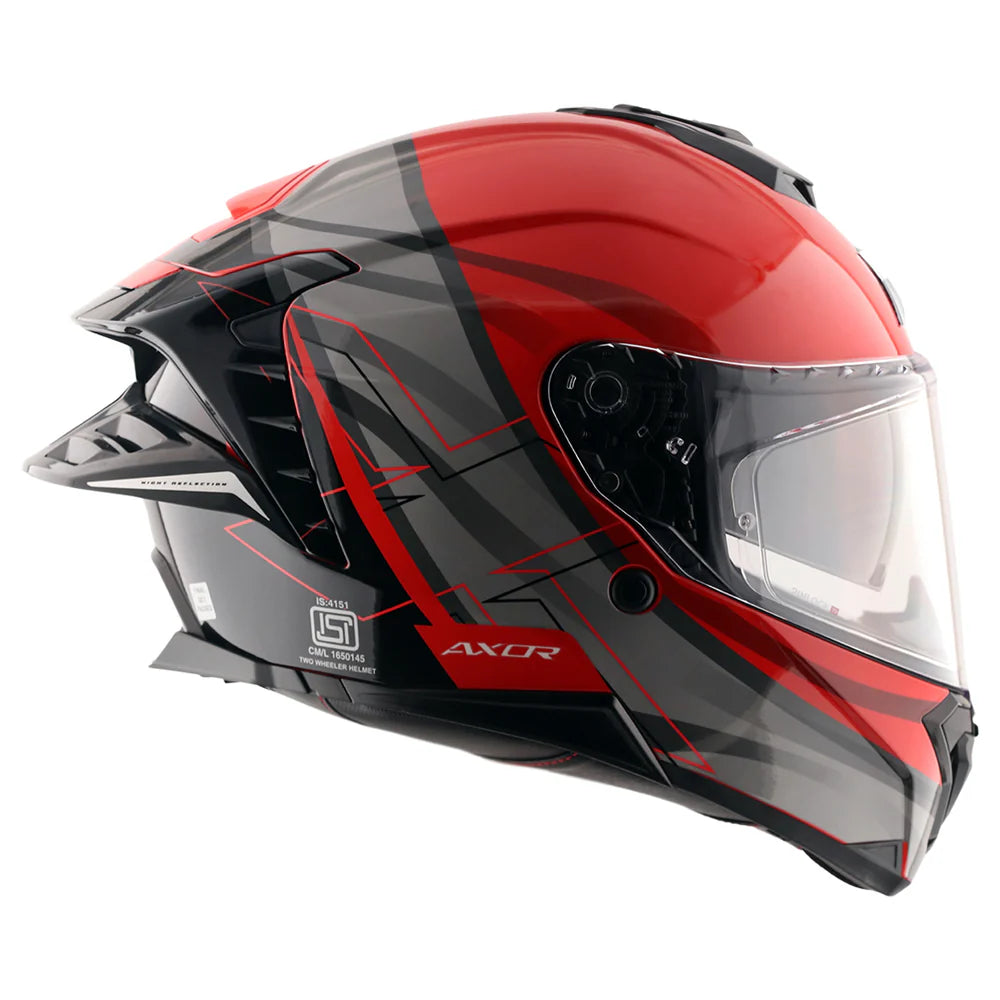 AXOR Brutale Surges Dual Spoiler Helmet - RED GREY