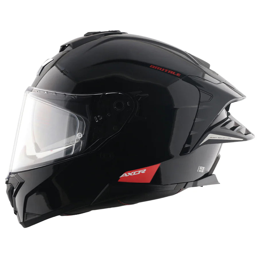 AXOR Brutale Solid Dual Spoiler Helmet - BLACK