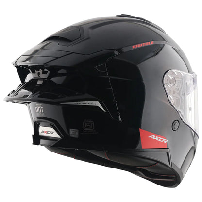 AXOR Brutale Solid Dual Spoiler Helmet - BLACK