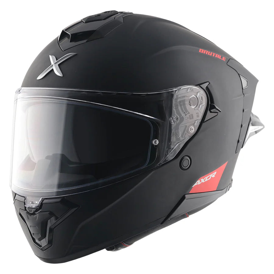 AXOR Brutale Solid Dual Spoiler Helmet - Dull Black