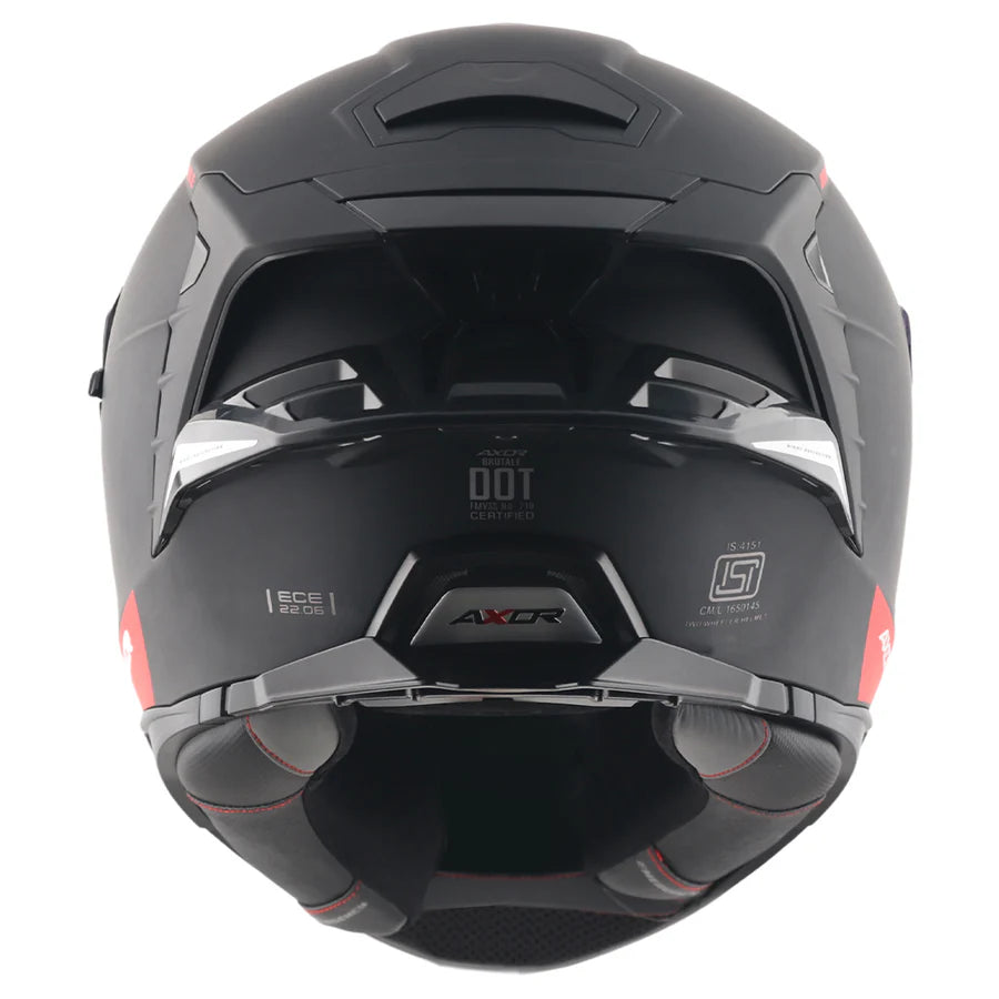 AXOR Brutale Solid Dual Spoiler Helmet - Dull Black