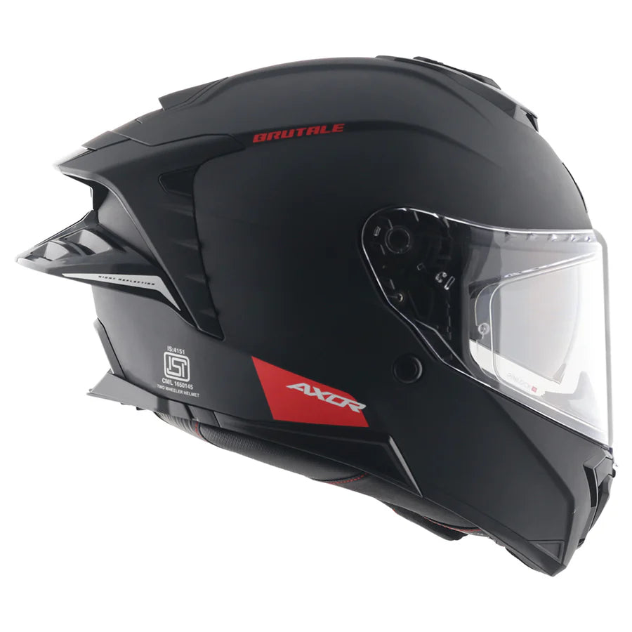 AXOR Brutale Solid Dual Spoiler Helmet - Dull Black
