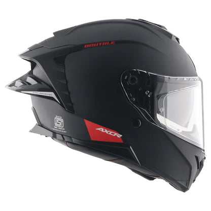 AXOR Brutale Solid Dual Spoiler Helmet - Dull Black