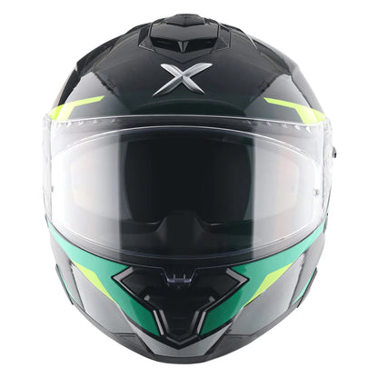 AXOR Brutale Krytic Dual Spoiler Helmet - BLACK GREEN