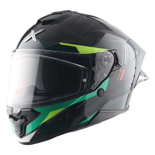 AXOR Brutale Krytic Dual Spoiler Helmet - BLACK GREEN