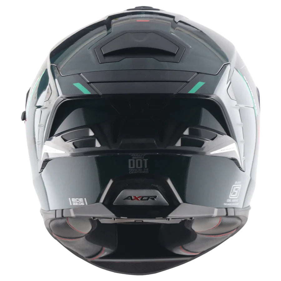 AXOR Brutale Krytic Dual Spoiler Helmet - BLACK GREEN