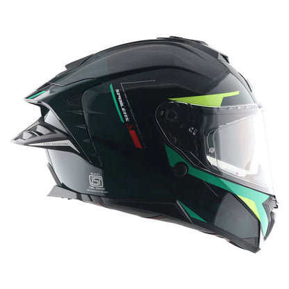 AXOR Brutale Krytic Dual Spoiler Helmet - BLACK GREEN