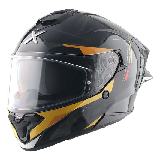 AXOR Brutale Krytic Dual Spoiler Helmet - BLACK YELLOW