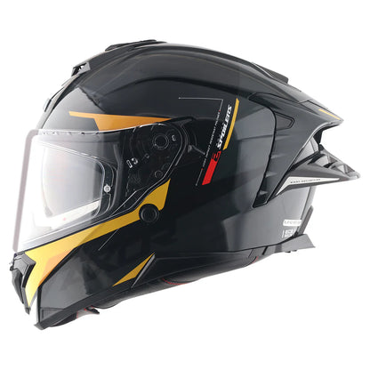 AXOR Brutale Krytic Dual Spoiler Helmet - BLACK YELLOW