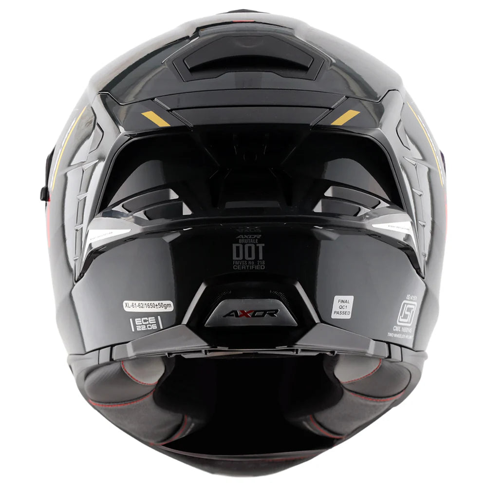 AXOR Brutale Krytic Dual Spoiler Helmet - BLACK YELLOW