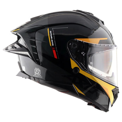 AXOR Brutale Krytic Dual Spoiler Helmet - BLACK YELLOW