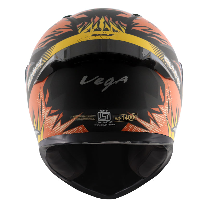 Vega Bolt Bunny Helmet - Dull Black Orange