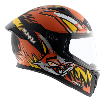 Vega Bolt Bunny Helmet - Dull Black Orange