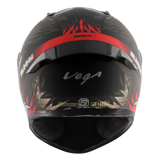 Vega Bolt Bunny Helmet - Dull Black Red
