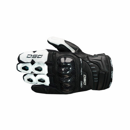 DSG Carbon X Riding Glove Black White