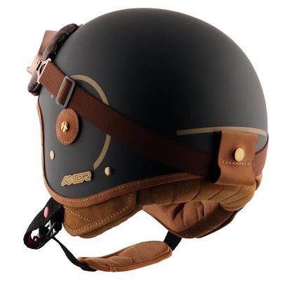 AXOR CHE HELMET WITH RUIN GOGGLE HELMET - DULL BLACK GOLD