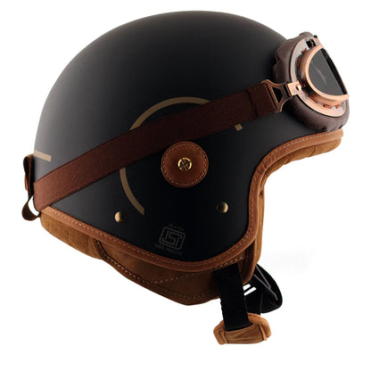 AXOR CHE HELMET WITH RUIN GOGGLE HELMET - DULL BLACK GOLD