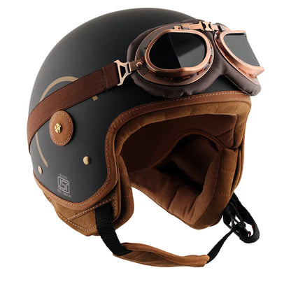 AXOR CHE HELMET WITH RUIN GOGGLE HELMET - DULL BLACK GOLD