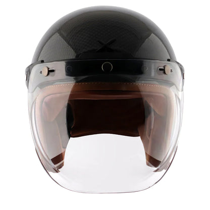 AXOR JET CARBON SMALL CHECKS HELMET WITH BUBBLE VISOR