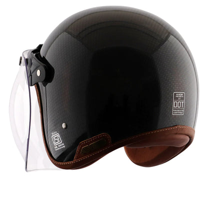 AXOR JET CARBON SMALL CHECKS HELMET WITH BUBBLE VISOR