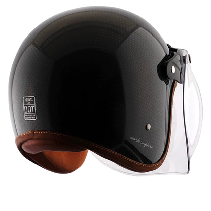 AXOR JET CARBON SMALL CHECKS HELMET WITH BUBBLE VISOR