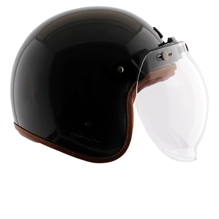 AXOR JET CARBON SMALL CHECKS HELMET WITH BUBBLE VISOR