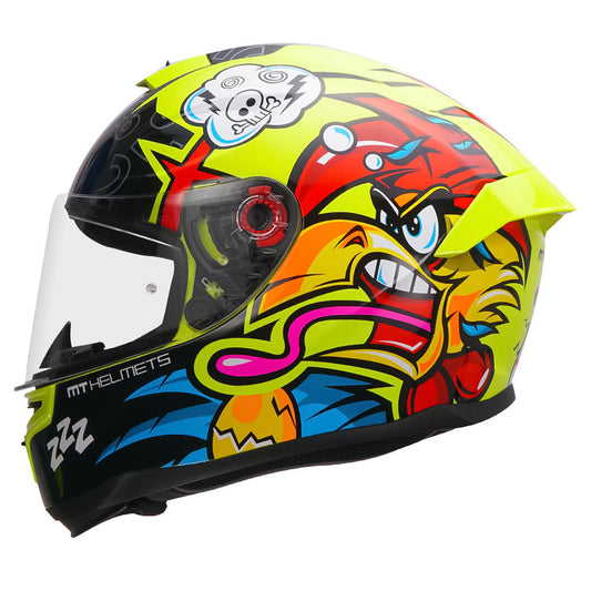 MT HUMMER BRAAP HELMET - Fluroscent Yellow