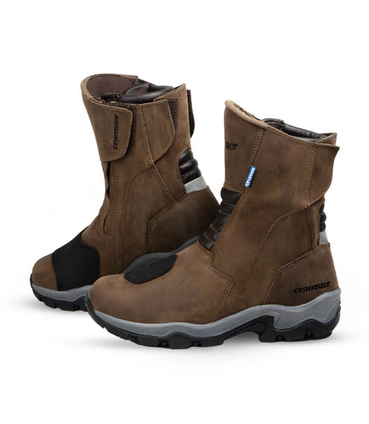 Cramster Flux Motorcycle Touring Boots - Brown