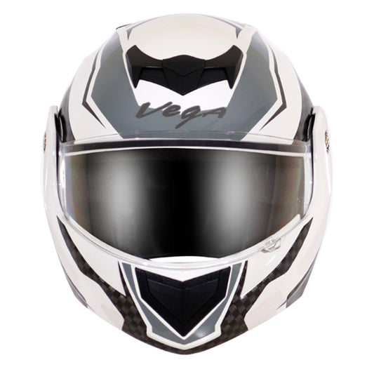 Vega Crux DX Checks Helmet - White Silver