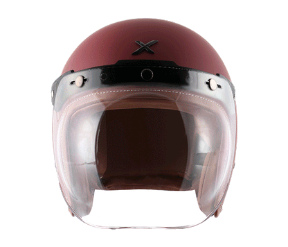 AXOR RETRO JET HELMET - DULL CHESTNUT RED