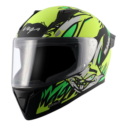 Vega Bolt Bunny Helmet - Dull Black Neon Yellow