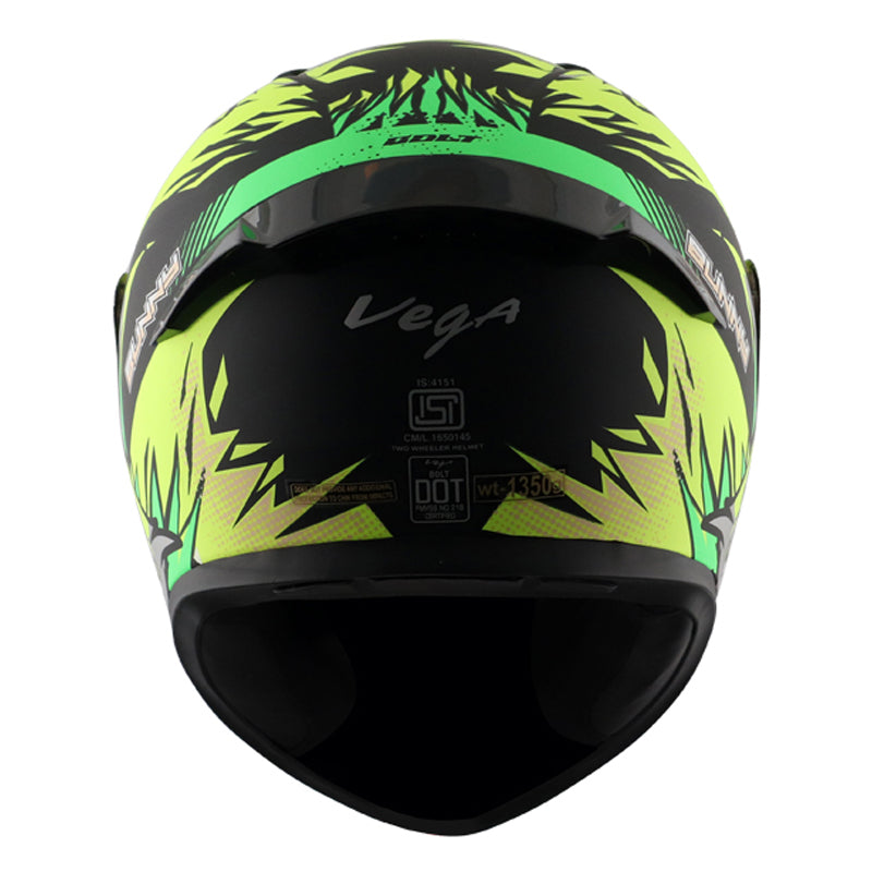 Vega Bolt Bunny Helmet - Dull Black Neon Yellow